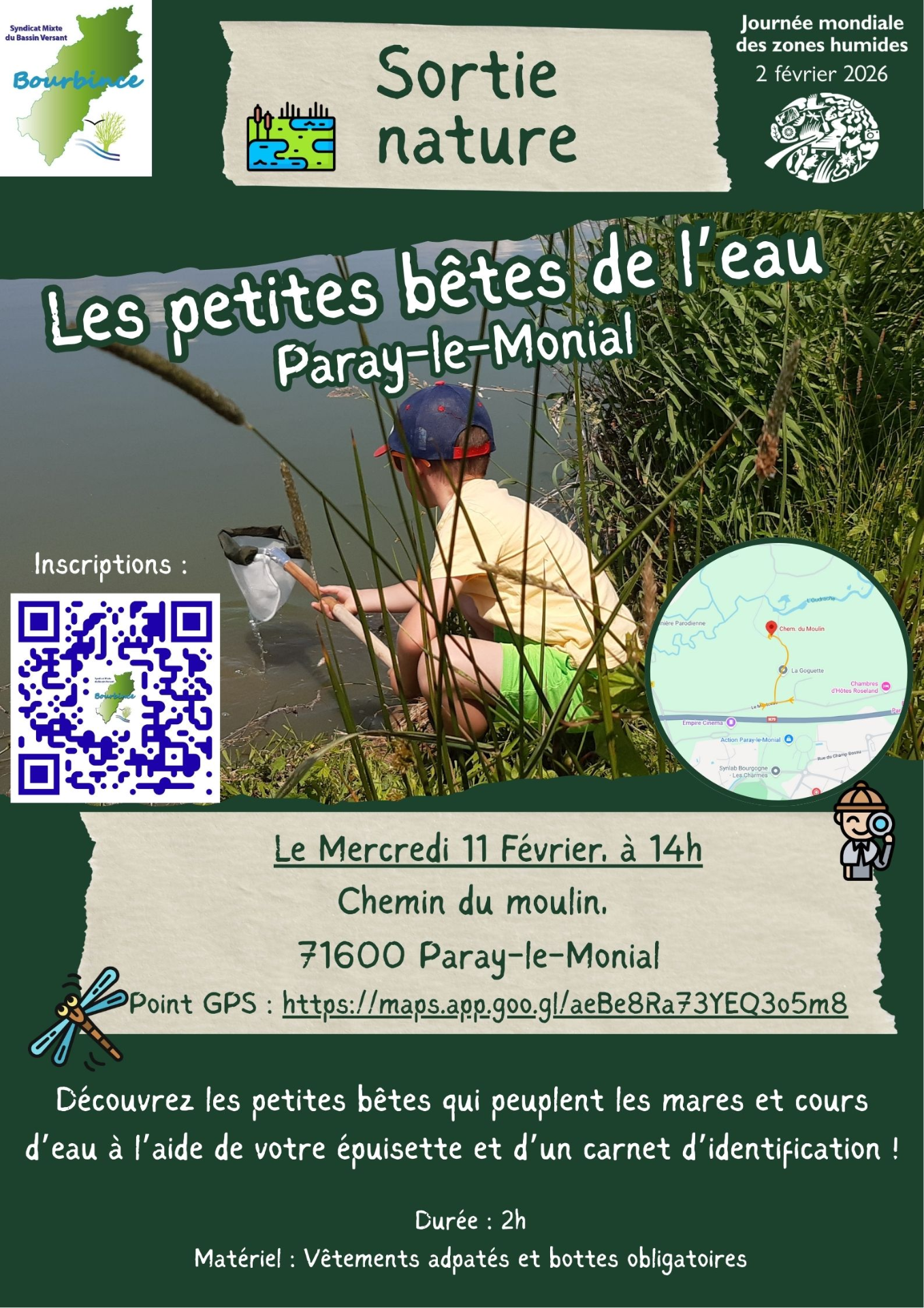 Les petites bêtes de l'eau Paray le Monial