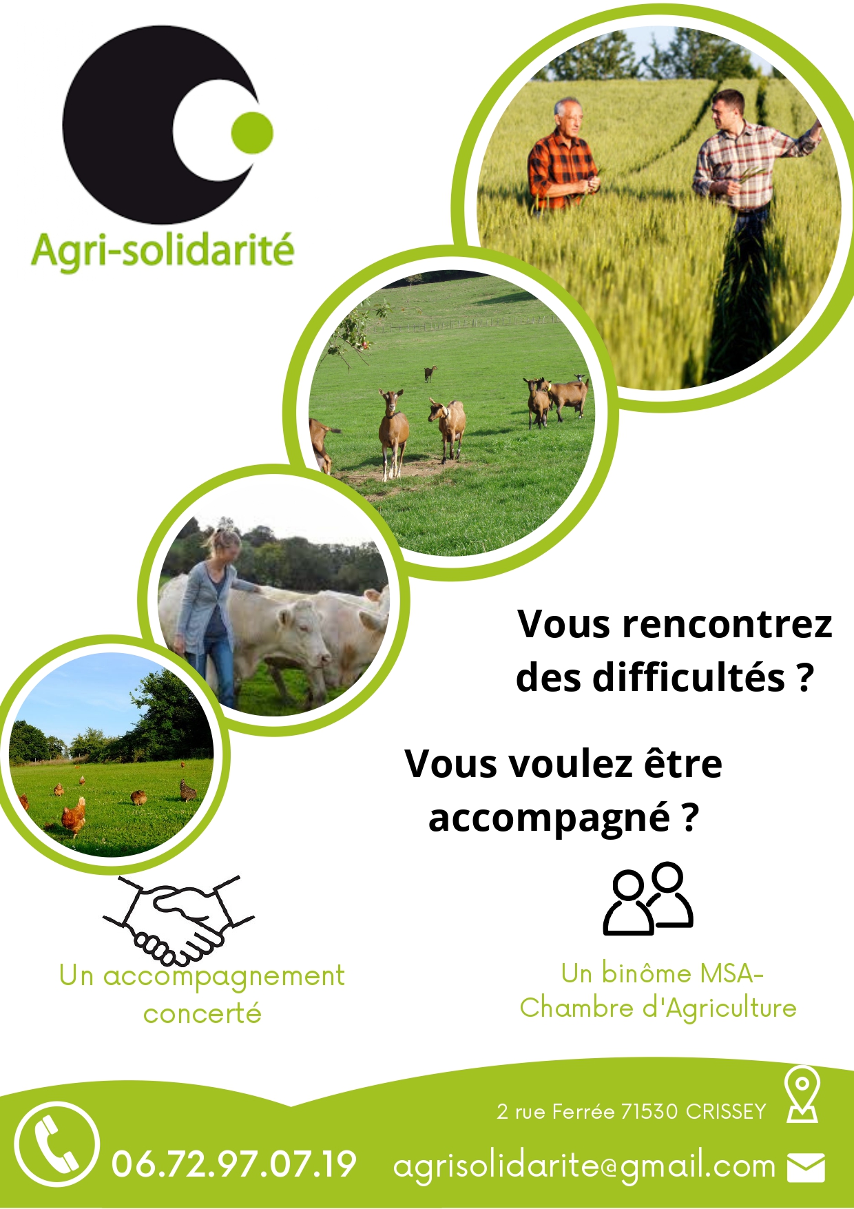 Agrisolidarité:pour les agriculteurs et leur famille